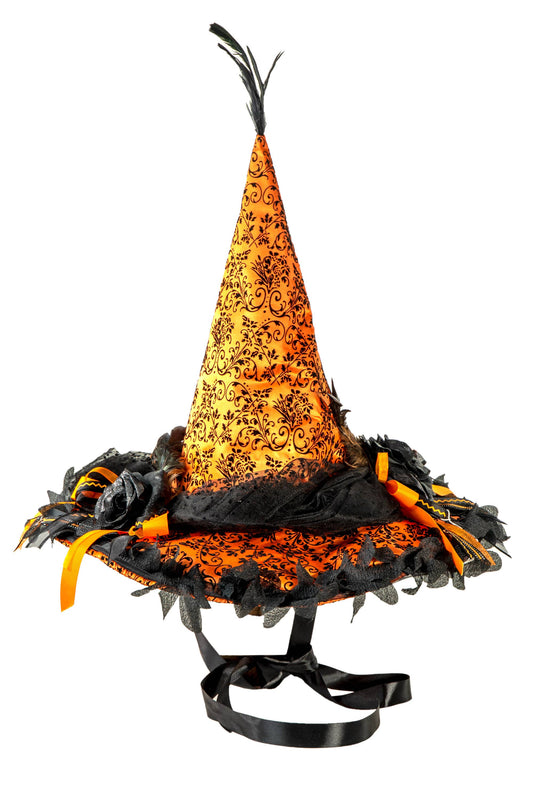 Orange Wearable Witch Hat