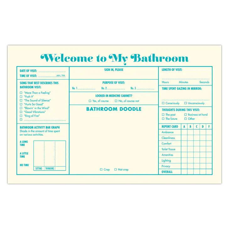 Bathroom Guest Book