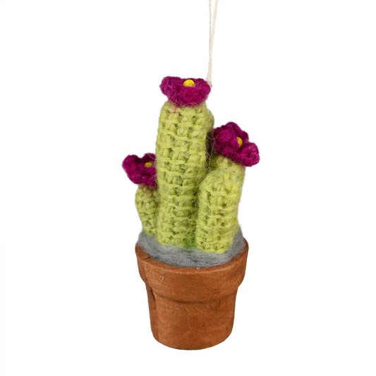 Crochet Ladyfinger Cactus Ornament