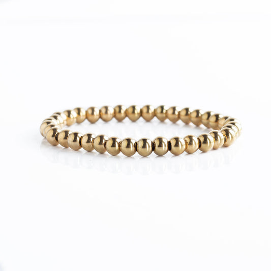 Layering Bracelets-6mm Gold Stacking Bracelets-Smooth