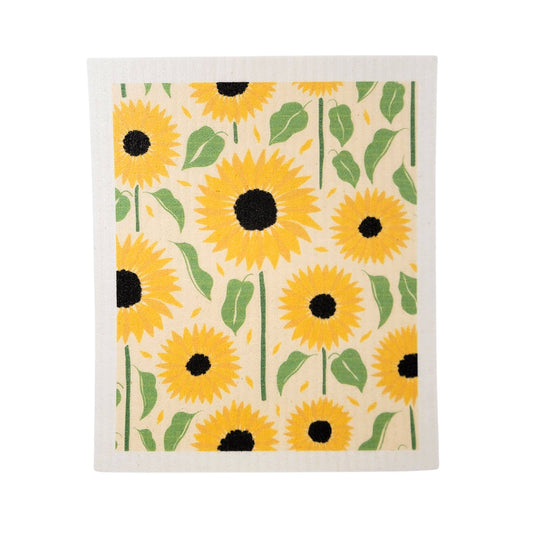 Sunflower Patterned Swedish Dishcloths