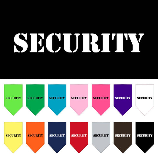 Security Screen Print Dog Bandana