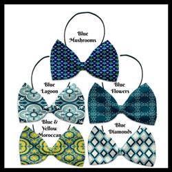Blue Collection Pet Bow Ties-Elastic