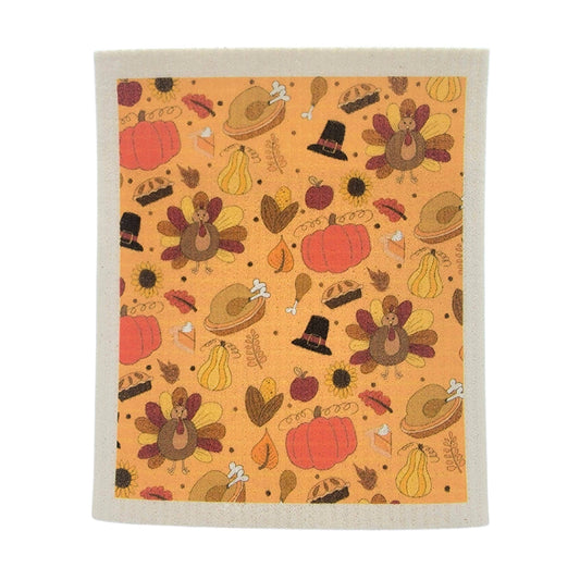 Thanksgiving Day Swedish Dishcloth