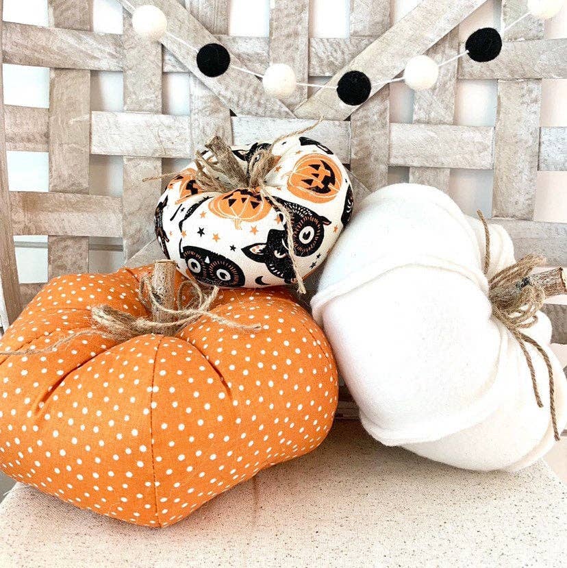 Fabric Pumpkins: Small, Medium, Large