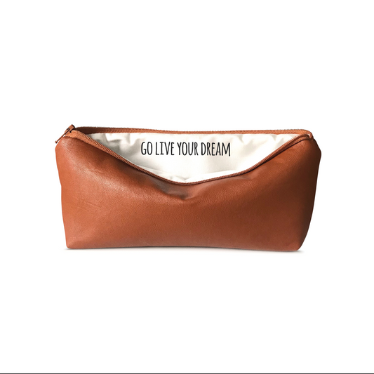 Go Live Your Dream - Faux Leather Pencil Pouch