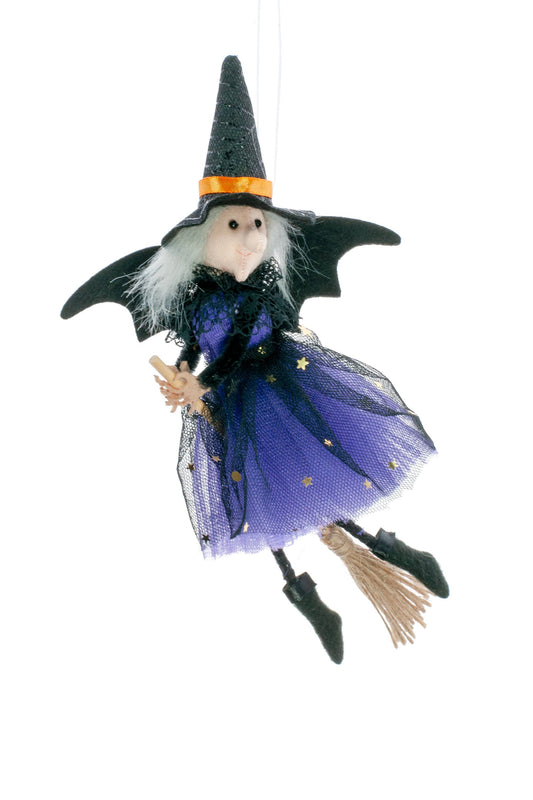 Purple Hanging Happy Witch