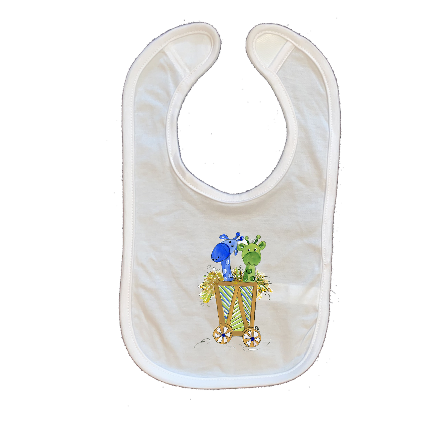 Baby Set- Giraffes- Blanket and Bib