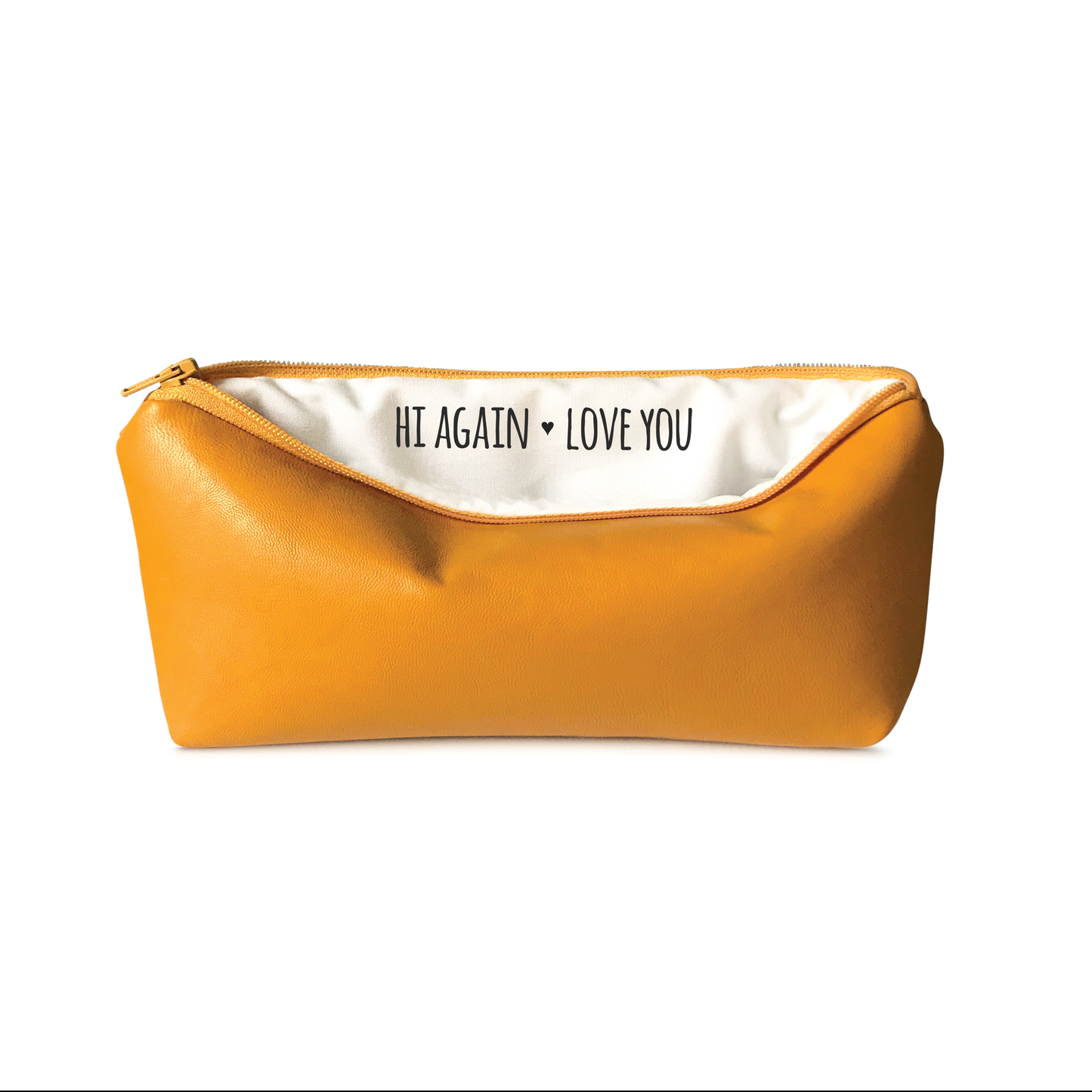 Hi Again Love You - Faux Leather Pencil Pouch