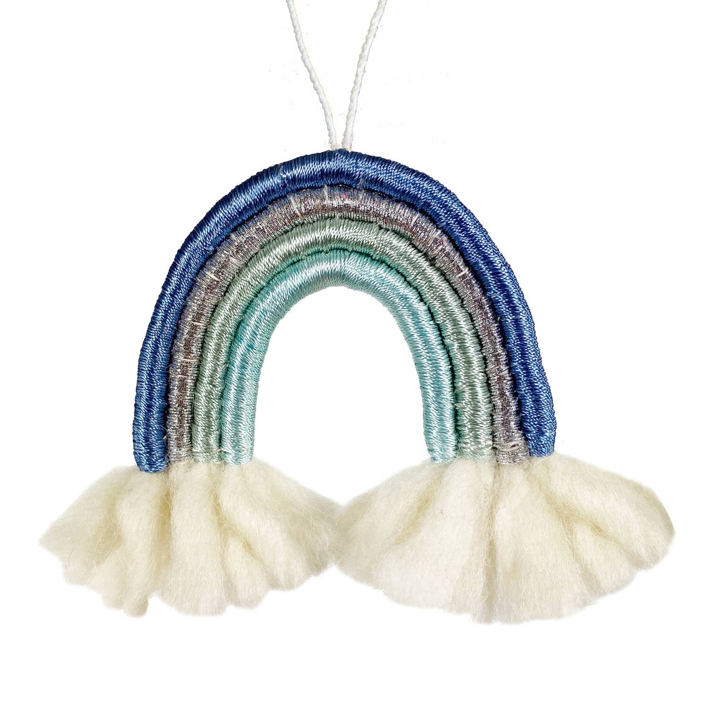 Blue/Silver Rainbow Wrap Ornament