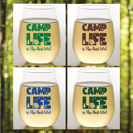 Camp Life - Shatterproof Wine Glasses