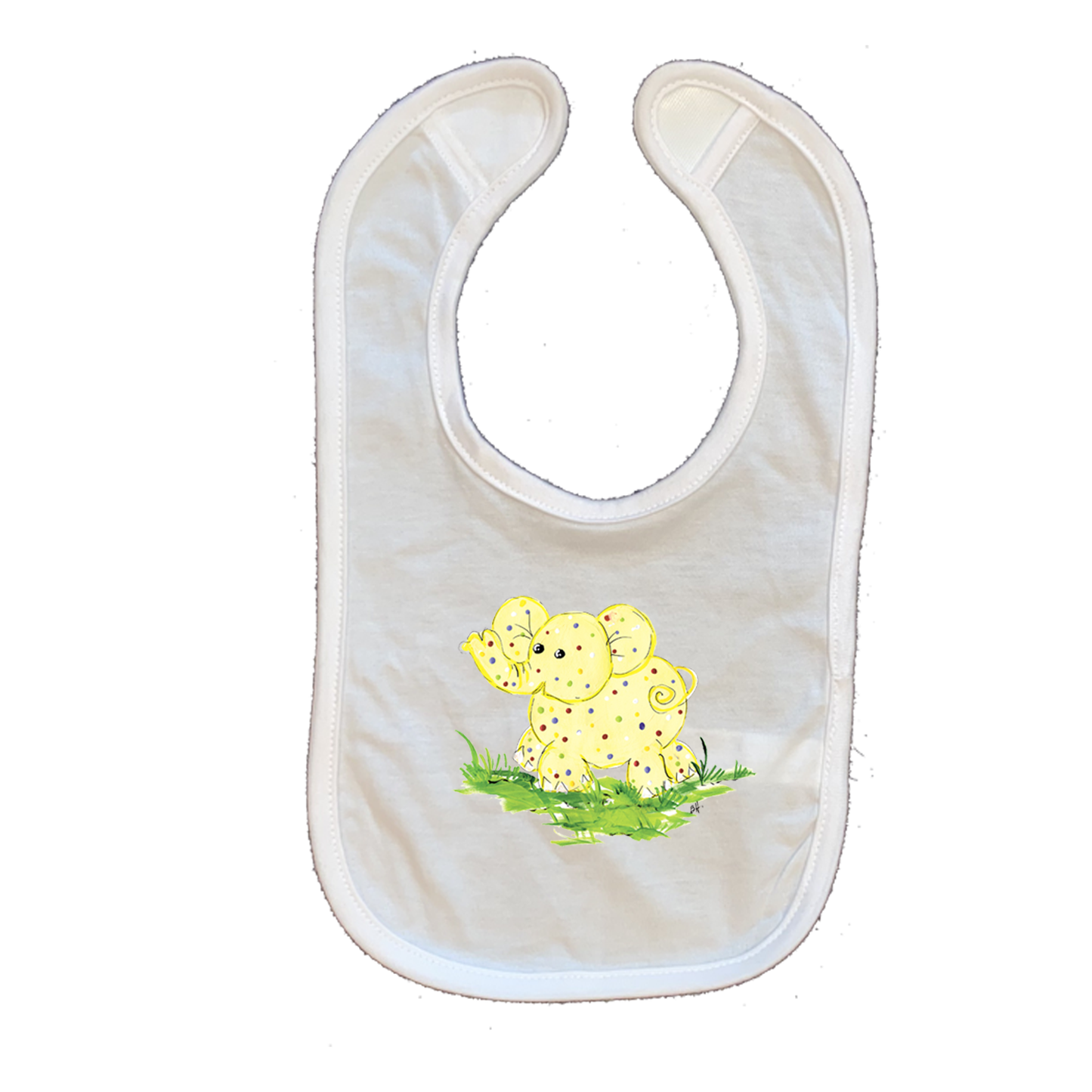 Baby Set- Yellow Elephant- Blanket, Gown, and Bib