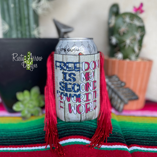 Regular Freedom Fringe Koozie