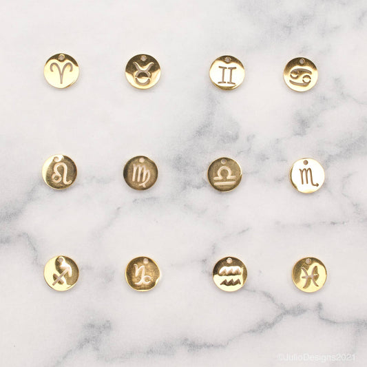 Atwood Zodiac Gold Earrings