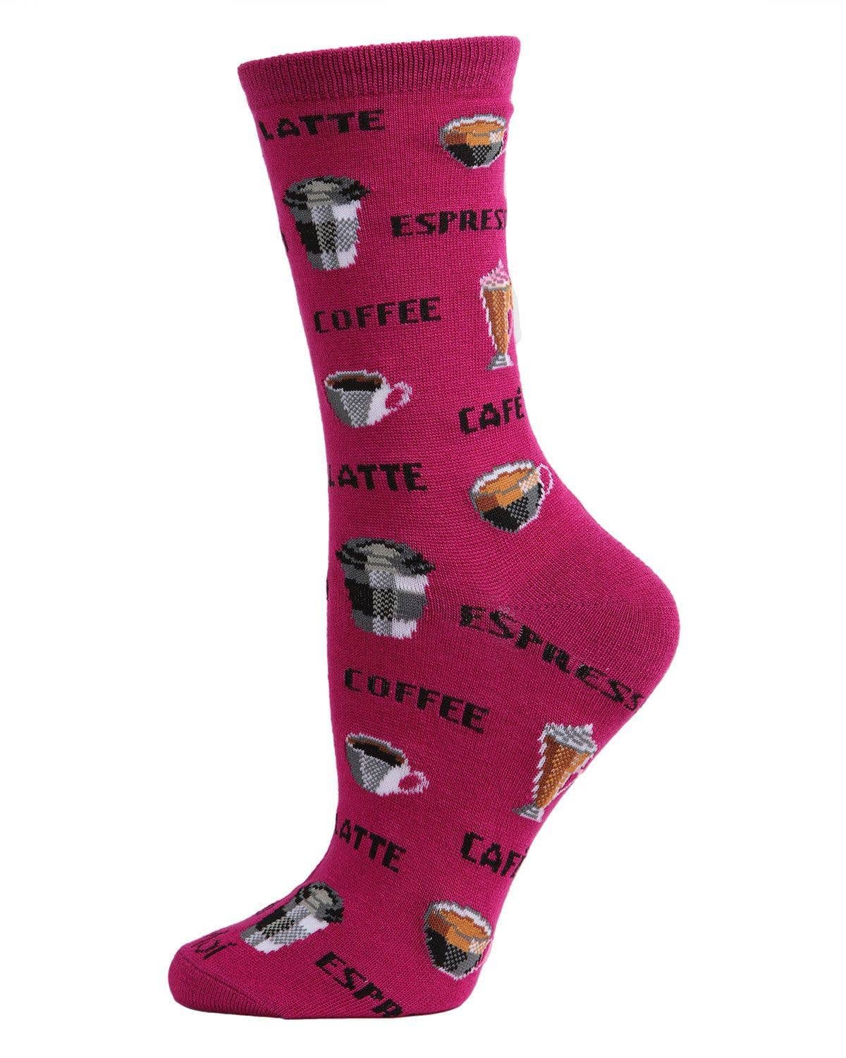 Coffee Bamboo Blend Crew Socks