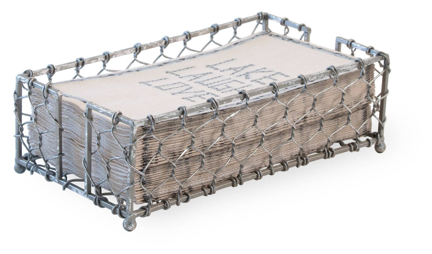 Paper Guest Towel Chicken Wire Caddy