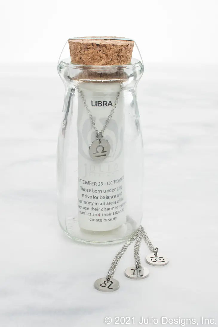 Zodiac Sign Necklace - Silver