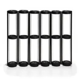 Six-Tube Hinged Vases on Rings Stands