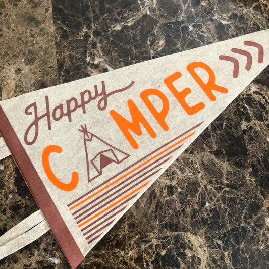 Happy Camper Stripe Pennant