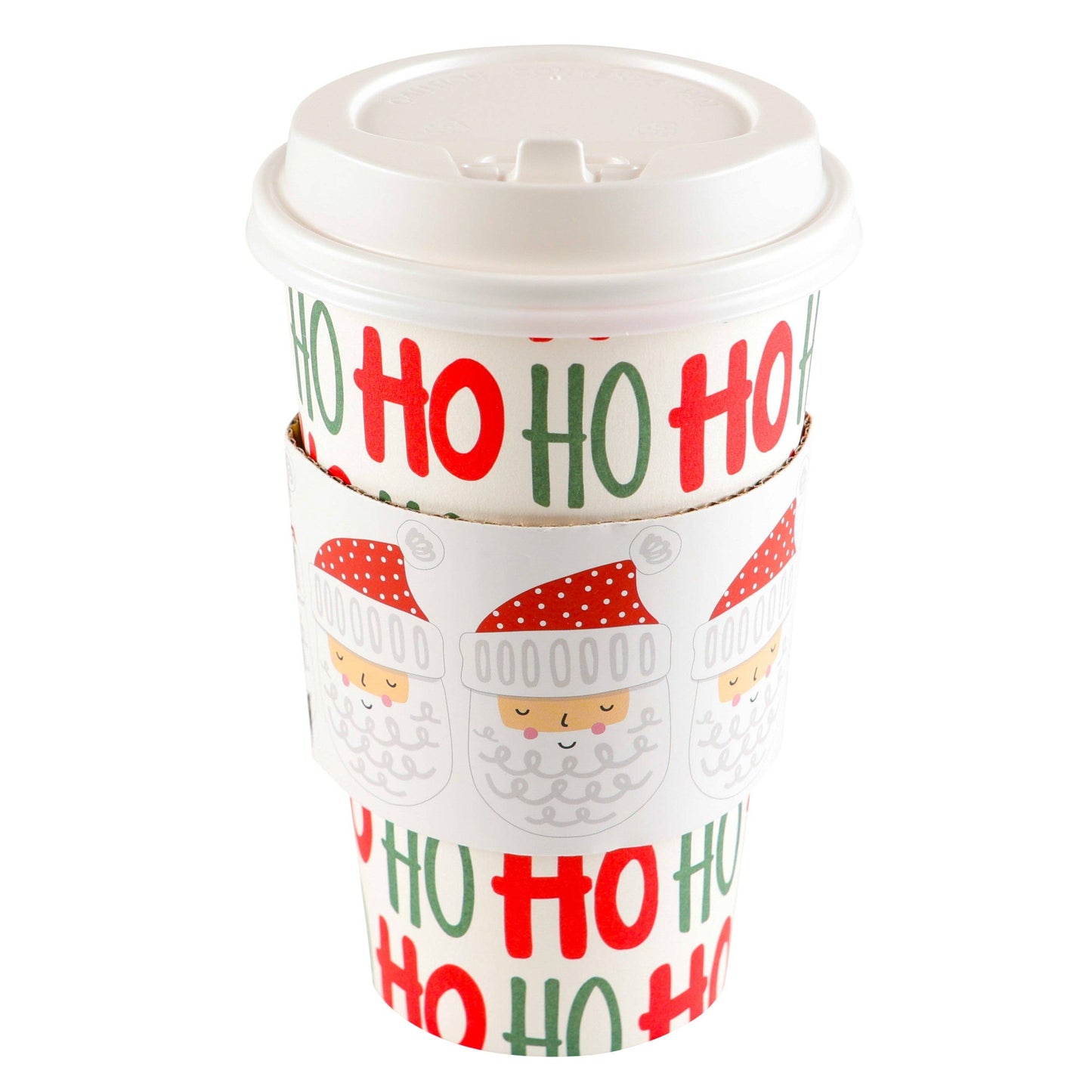 Ho Ho Ho with Santa Sleeve and Lid