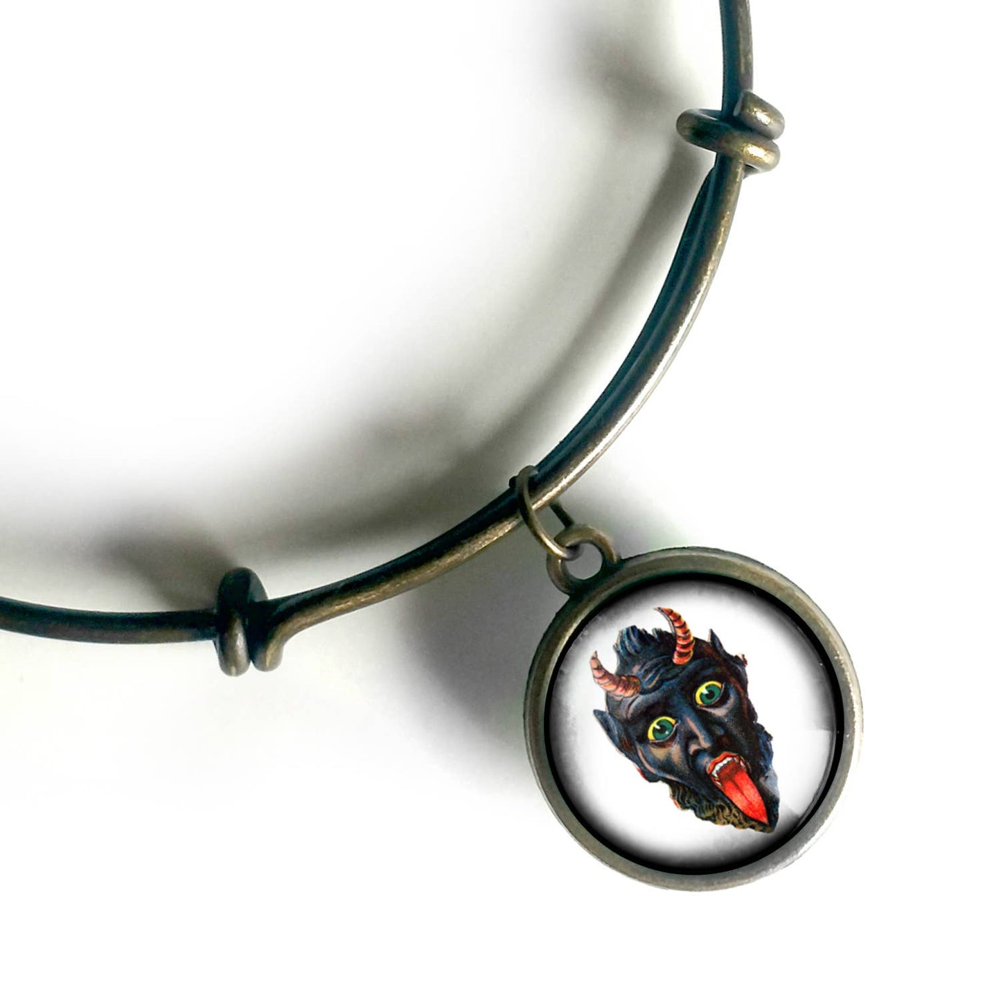 Krampus the Christmas Demon Goth Holiday Bangle Bracelet