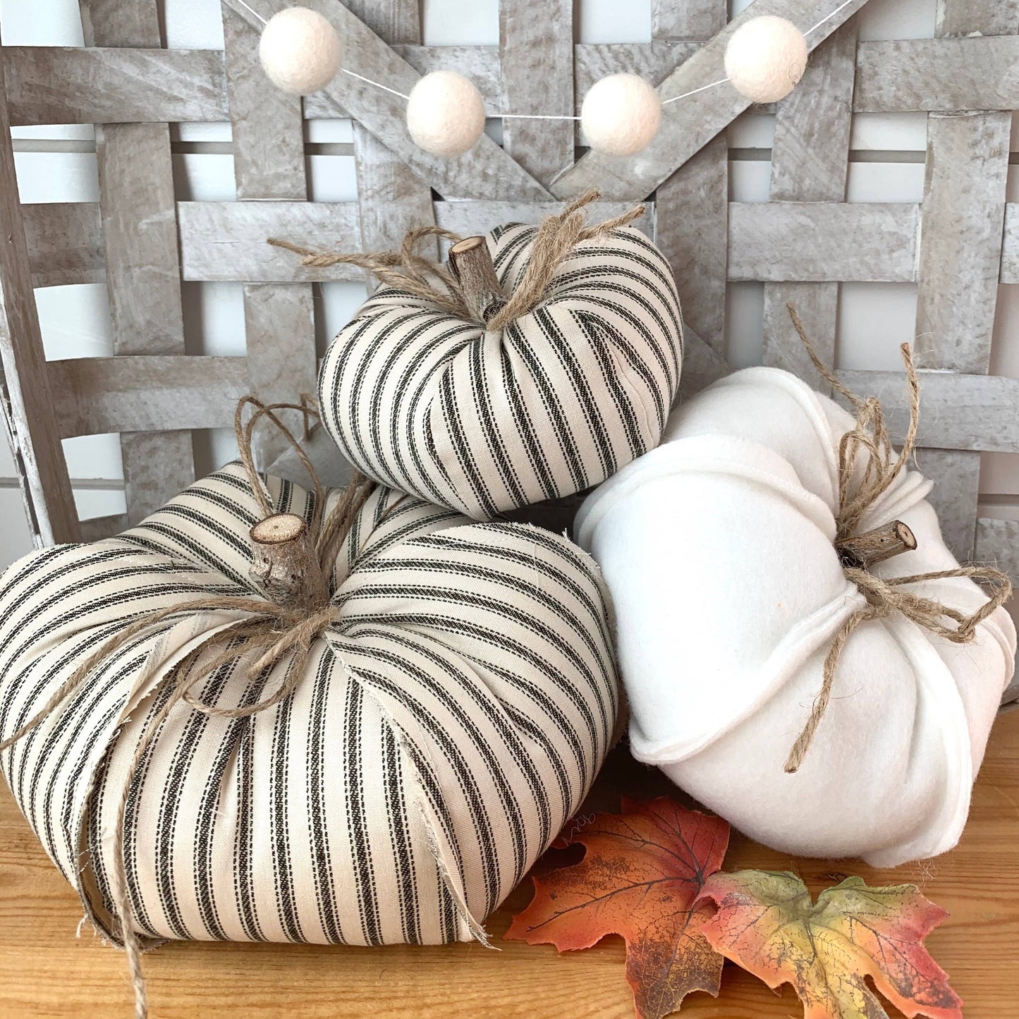 Fabric Pumpkins: Small, Medium, Large