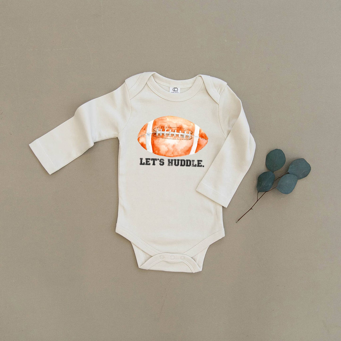 Let's Huddle Football Organic Baby Onesie