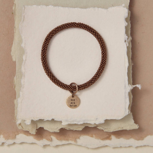 Mantra Bracelet Beaded Bangle