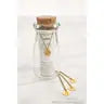 Zodiac Sign Necklace in Bottle- Gold
