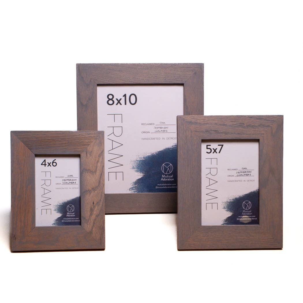 Wide 8.5x11 Weathered Grey Reclaimed Wood Picture Frame