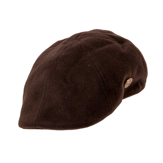 Wool Flat Cap -Black