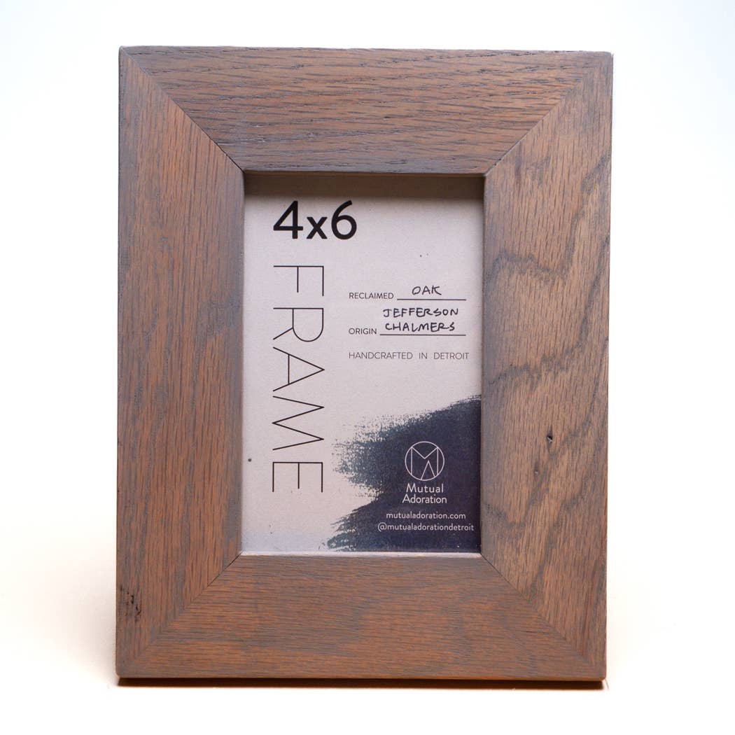 Wide 4x6 Weathered Grey Reclaimed Wood Picture Frame