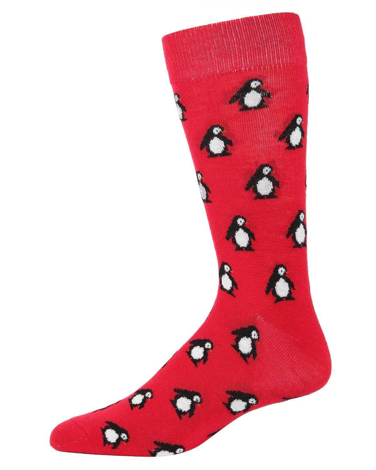 Penguins Cashmere Men's Crew Socks