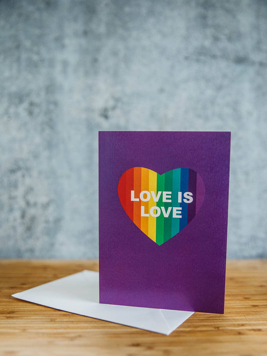 Rainbow Love Heart LGBTQ+ Greeting Card