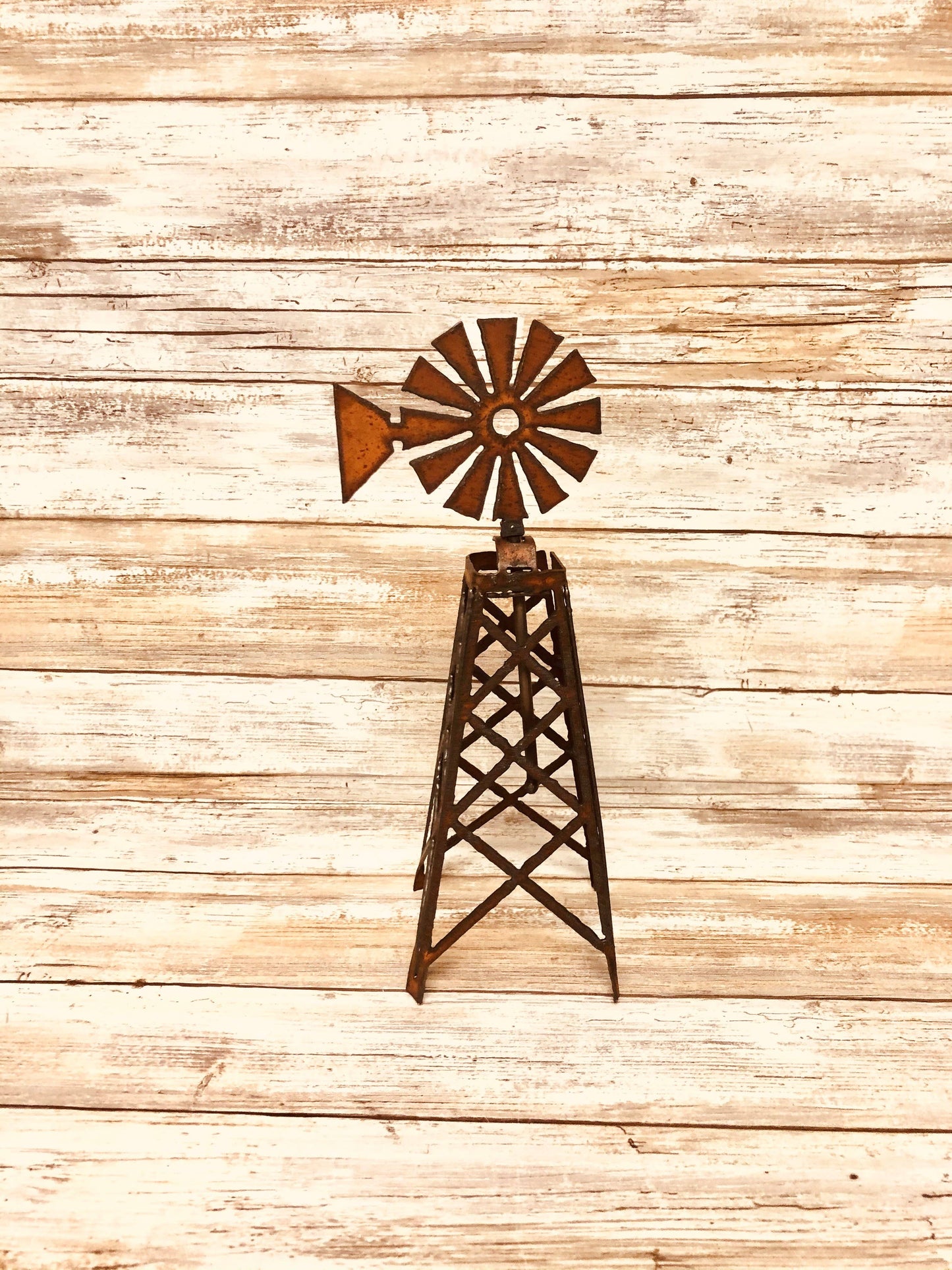 Windmill Farm 3D Sculpture Small Rustic Yard Art