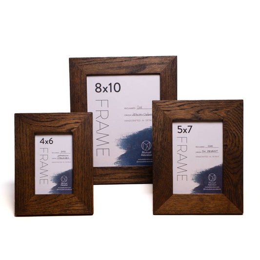 Wide 8.5x11 Rich Brown Reclaimed Wood Picture Frame