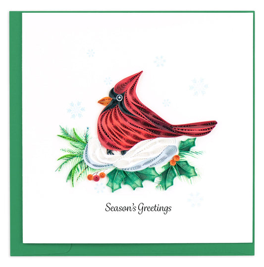 Snowy Cardinal Card