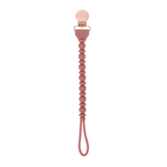 Sweetie Strap™ Silicone One-Piece Pacifier Clips Pink