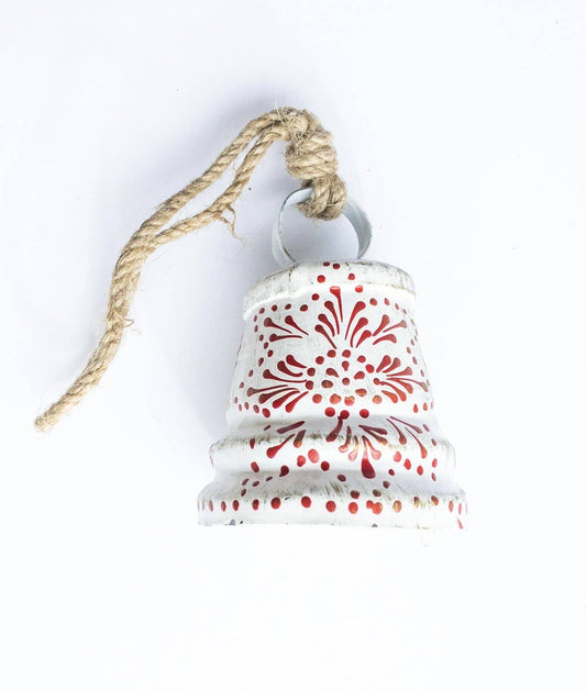 Hand Painted White Cone Bell