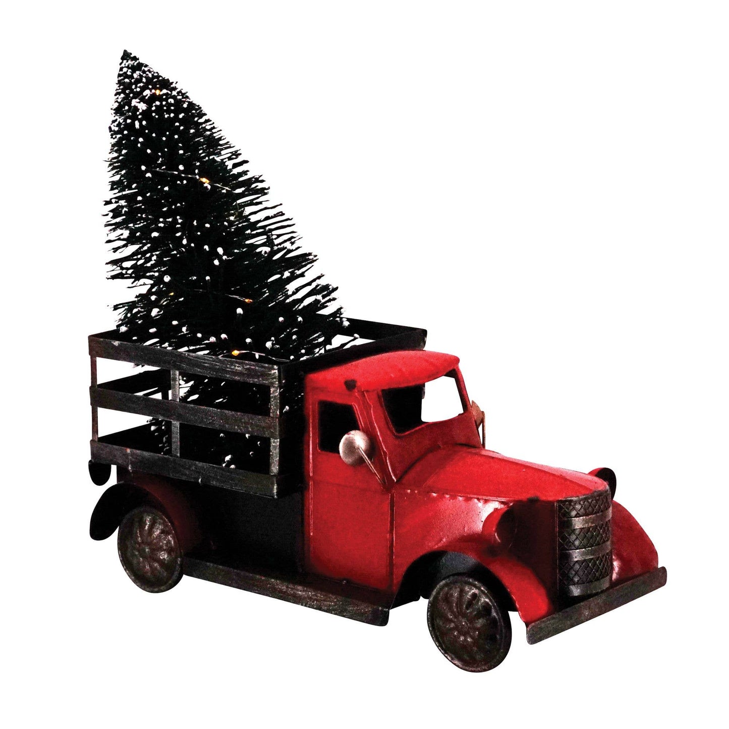 Small Red Metal Truck with Lighted