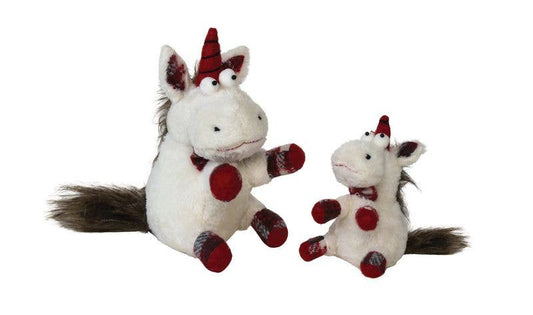 Lg Plush Plaid Unicorn