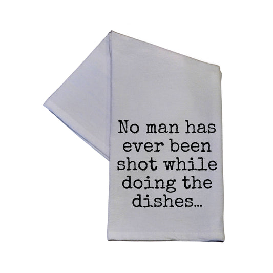 No Man Has Ever Been Shot 16x24 White Hand Towel