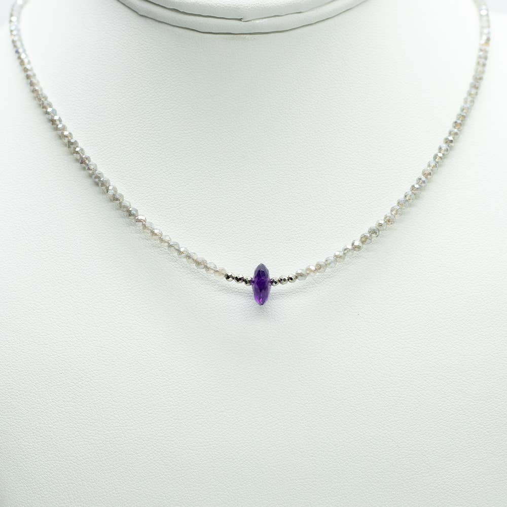 Amethyst Luna Necklace