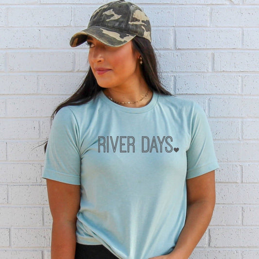 River Days Shirt-Dusty Blue