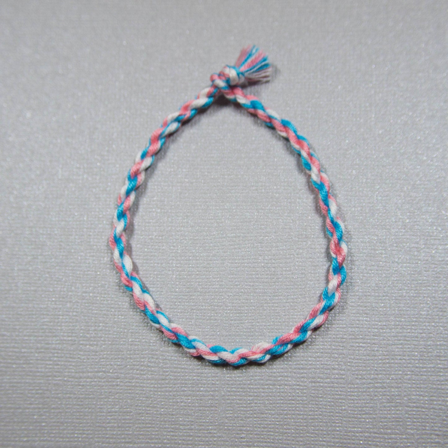 Transgender Flag Twist Friendship Bracelet - Adjustable