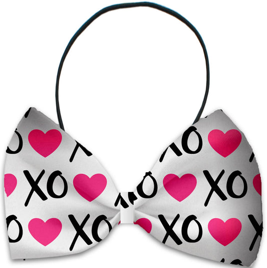 Pink XOXO Pet Bow Tie -velcro