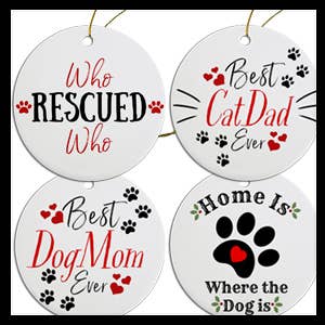 Holiday Fun Round Christmas Ornaments