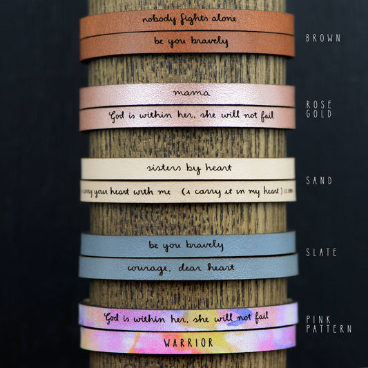 To The Moon And Back - Inspirational Leather Bracelet