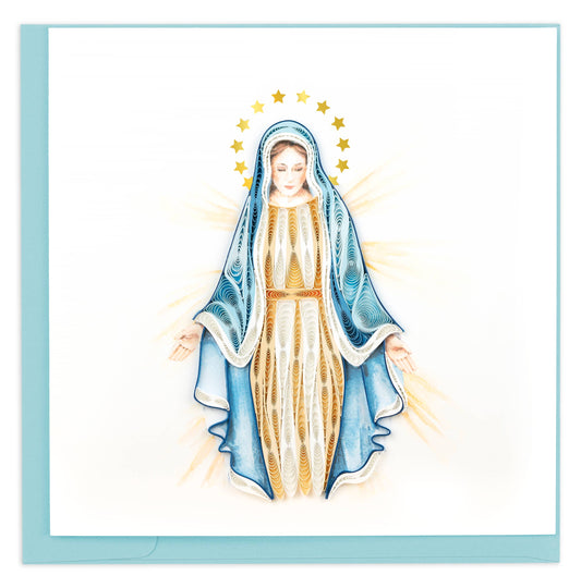 Quilled Vigin Mary Greeting Card