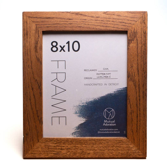 Wide 8x10 Dark Brown Reclaimed Wood Picture Frame